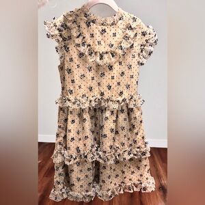 Janie & Jack Flocked Velvet Dress